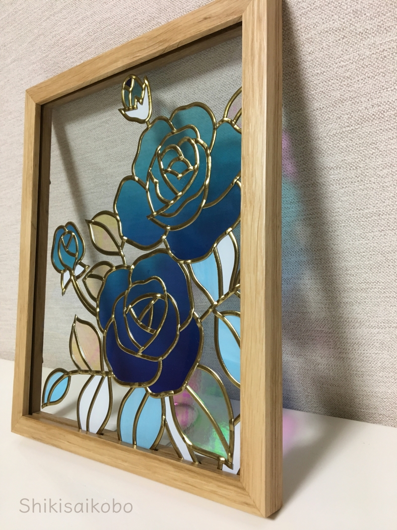 グラスアート・ブルーの薔薇♪ | 神奈川・横浜・鎌倉・大船 色彩香房 ...